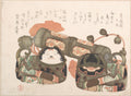Toys of Papier-Mache by Kubo Shunman - Ukiyo-e canvas print