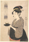 Okita of the Naniwaya Teahouse by Kitagawa Utamaro - Ukiyo-e canvas print