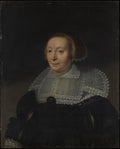 Portrait of a Woman with a Lace Collar by Michiel Jansz. van Mierevelt - Classic Art canvas print