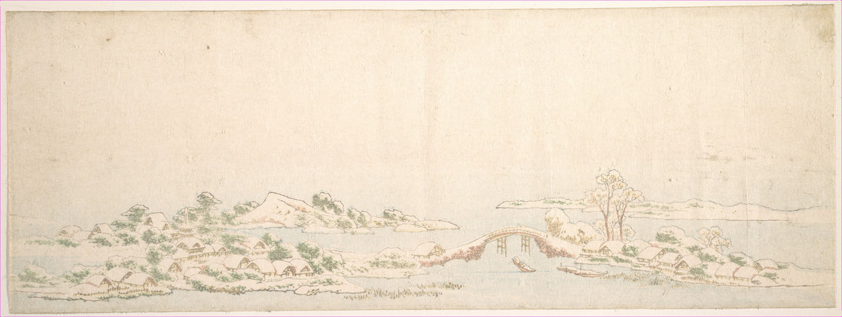 Winter Landscape by Katsushika Hokusai - Ukiyo-e canvas print