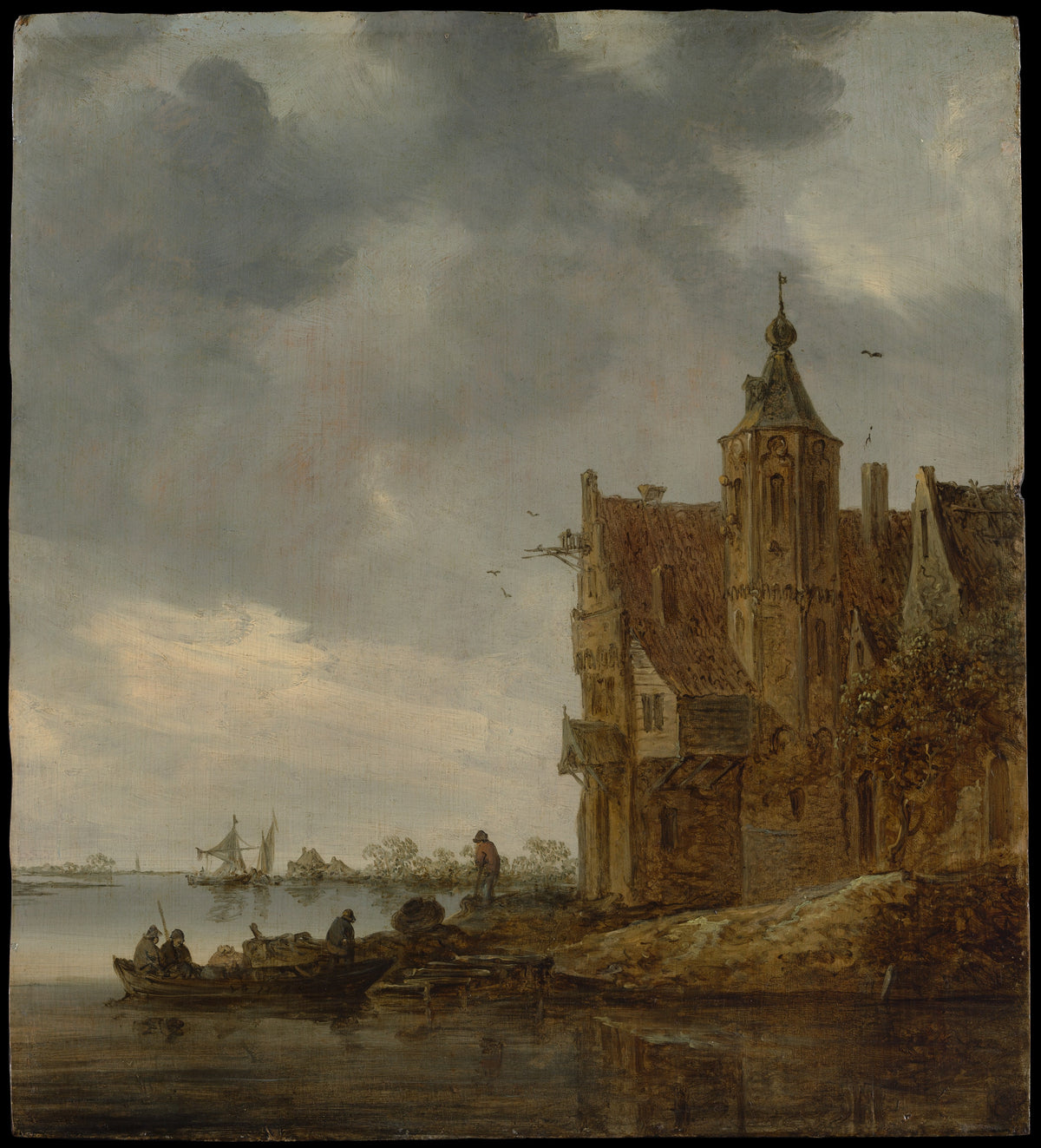 Country House near the Water by Jan van Goyen - Classic Art canvas print