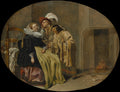 A Couple in an Interior with a Fortune-Teller by Jacob Duck - Classic Art canvas print