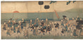 Boys Play-acting a Daimyo Procession by Utagawa Kuniyoshi - Ukiyo-e canvas print