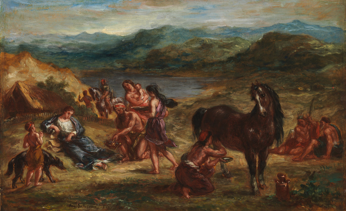 Ovid among the Scythians by Eugène Delacroix - Romantic canvas print