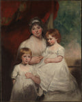 Mrs. John Garden Ann Garden, 17691842 and Her Children, John 17961854 and Ann Margaret born 1793 by John Hoppner - Oil Painting canvas print