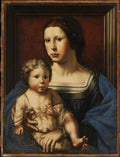 Anna van Bergen 14921541 and Her Son Hendrik born 1519 as the Virgin and Child by Jan Gossart (called Mabuse) - Classic Art canvas print