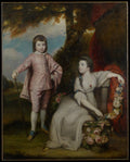 George Capel, Viscount Malden 17571839, and Lady Elizabeth Capel 17551834 by Sir Joshua Reynolds - Oil Painting canvas print