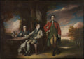 The Honorable Henry Fane 17391802 with Inigo Jones and Charles Blair by Sir Joshua Reynolds - Oil Painting canvas print
