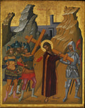 Christ Bearing the Cross by Nicolaos Tzafouris - Tempera canvas print