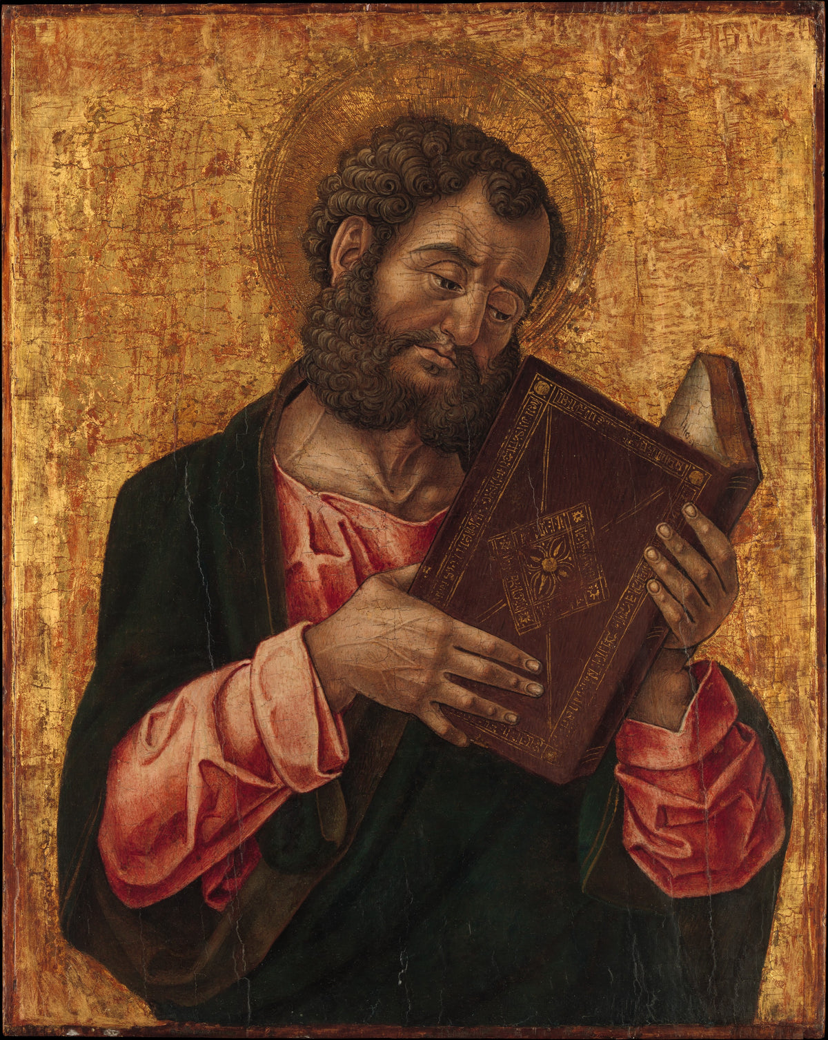 A Saint Mark Reading by Bartolomeo Vivarini - Tempera canvas print