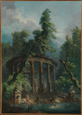 The Bathing Pool by Hubert Robert - Oil Painting canvas print