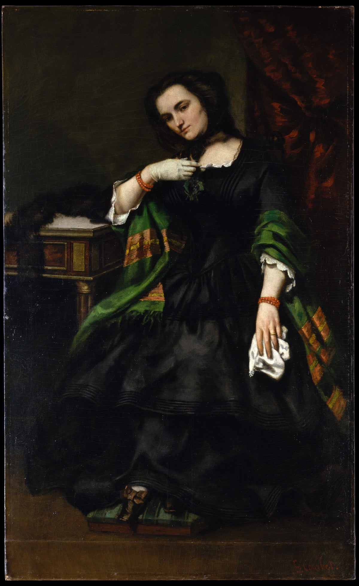 Madame Auguste Cuoq Mathilde Desportes, 18271910 by Gustave Courbet - Realist canvas print