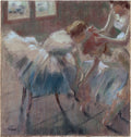 Three Dancers Preparing for Class by Edgar Degas - Impressionist canvas print