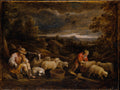 Shepherds and Sheep by David Teniers the Younger - Classic Art canvas print