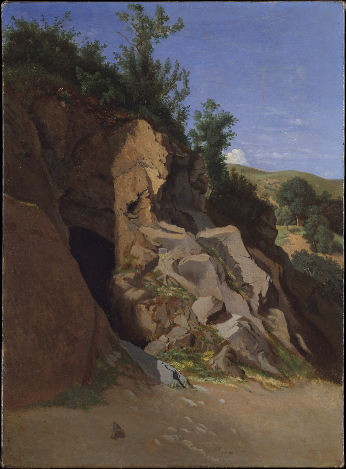 Landscape with a Cave by Théodore Caruelle d'Aligny - Oil Painting canvas print