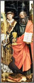 Saints John the Evangelist and Lawrence by Defendente Ferrari - Classic Art canvas print