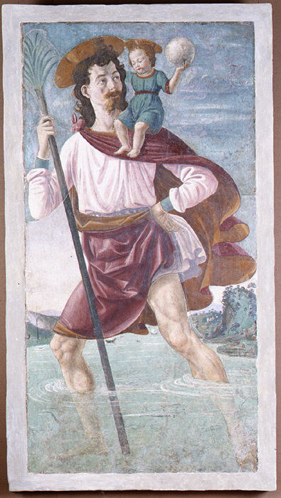 Saint Christopher and the Infant Christ by Domenico Ghirlandaio (Domenico Bigordi) - Classic Art canvas print