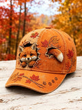 Unisex Fall Fox Printed Hat