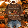 Women's Vintage Fall I'm Ready For The 'ber Months Print Casual T-shirt