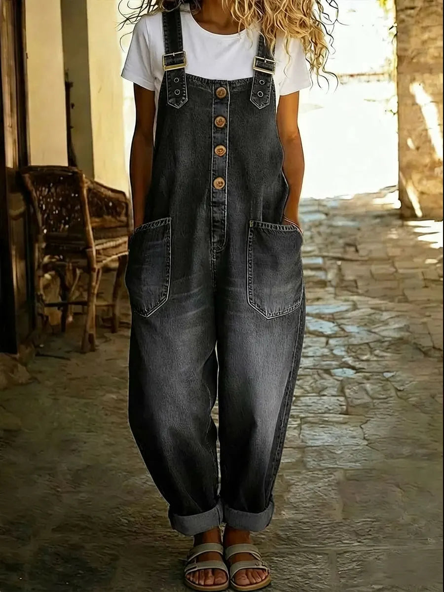 🔥LAST DAY SAVE 49% ⏰Women's Casual Denim Jumpsuit With Adjustable Buckle