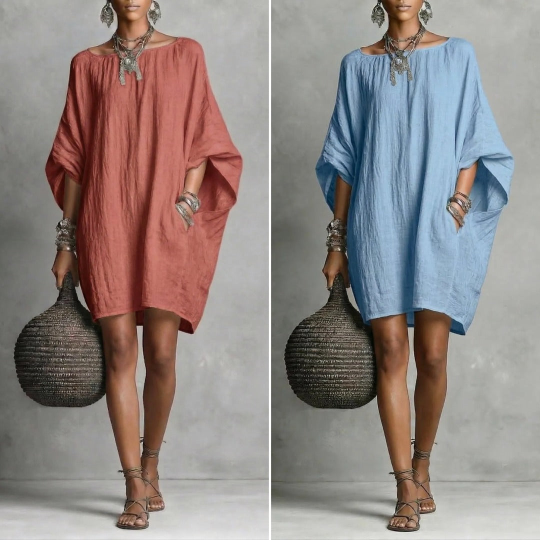 Hot Sale❤️ Casual cotton and linen dress