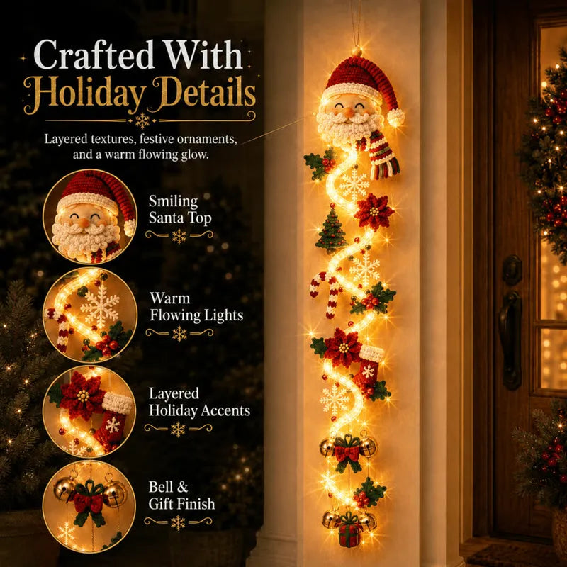⏳ Last day! 49% OFF – 🎅MerryCascade Glowing Christmas Door Hanger