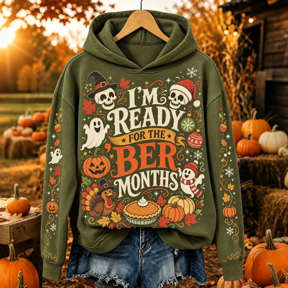 Women's I'm Ready For The 'ber Months Print Hoodie