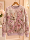 Women's Breast Cancer Awareness "I Wear Pink For Myself" Print Sweatshirt
