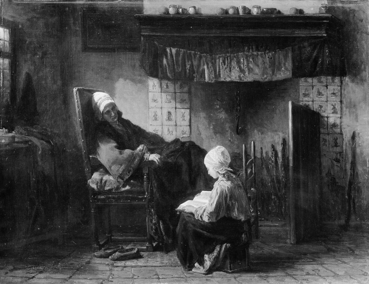 Grandmother's Treasure by Jozef Israëls - Oil Painting canvas print
