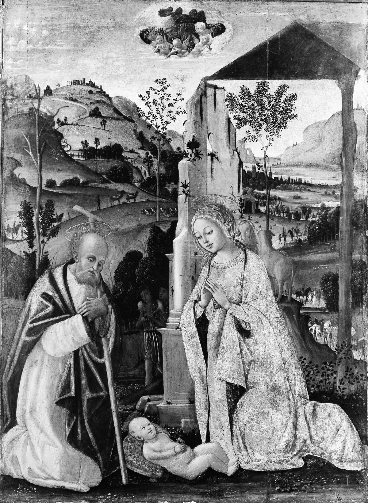 The Nativity by Bernardino Fungai - Classic Art canvas print