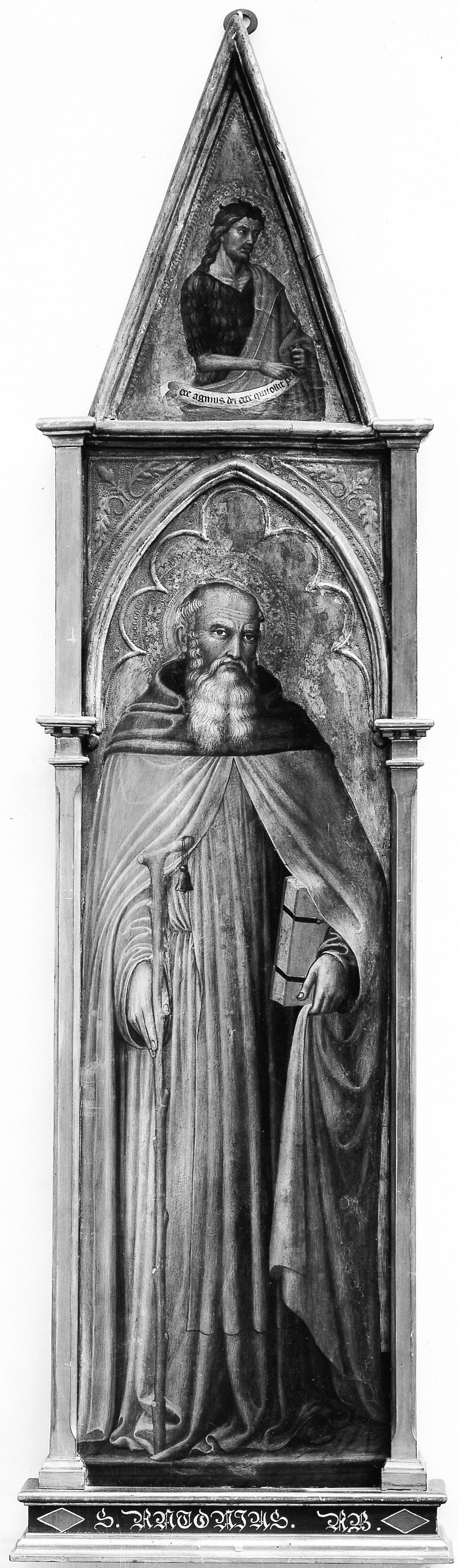 Saint Anthony Abbot with Saint John the Baptist by Martino di Bartolommeo di Biagio - Tempera canvas print
