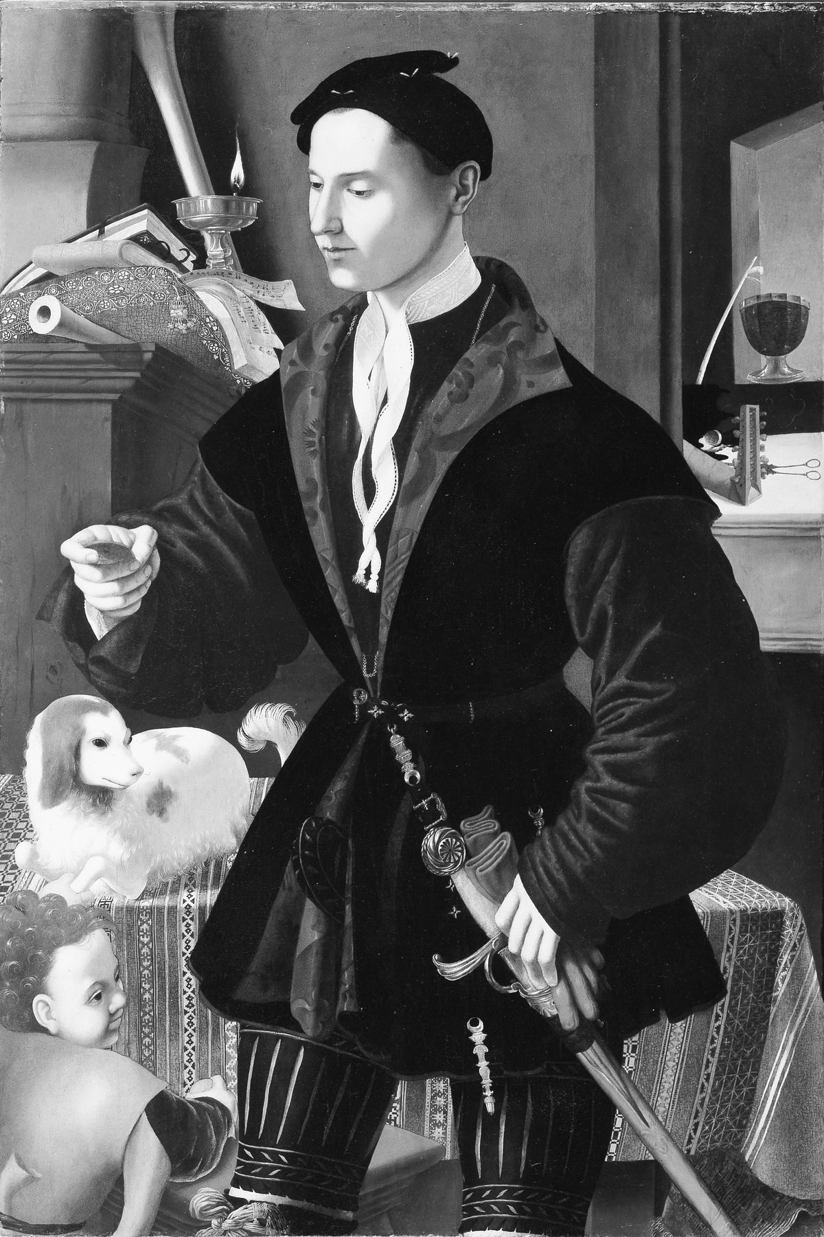 Portrait of a Young Man by Bernardino Detti - Classic Art canvas print