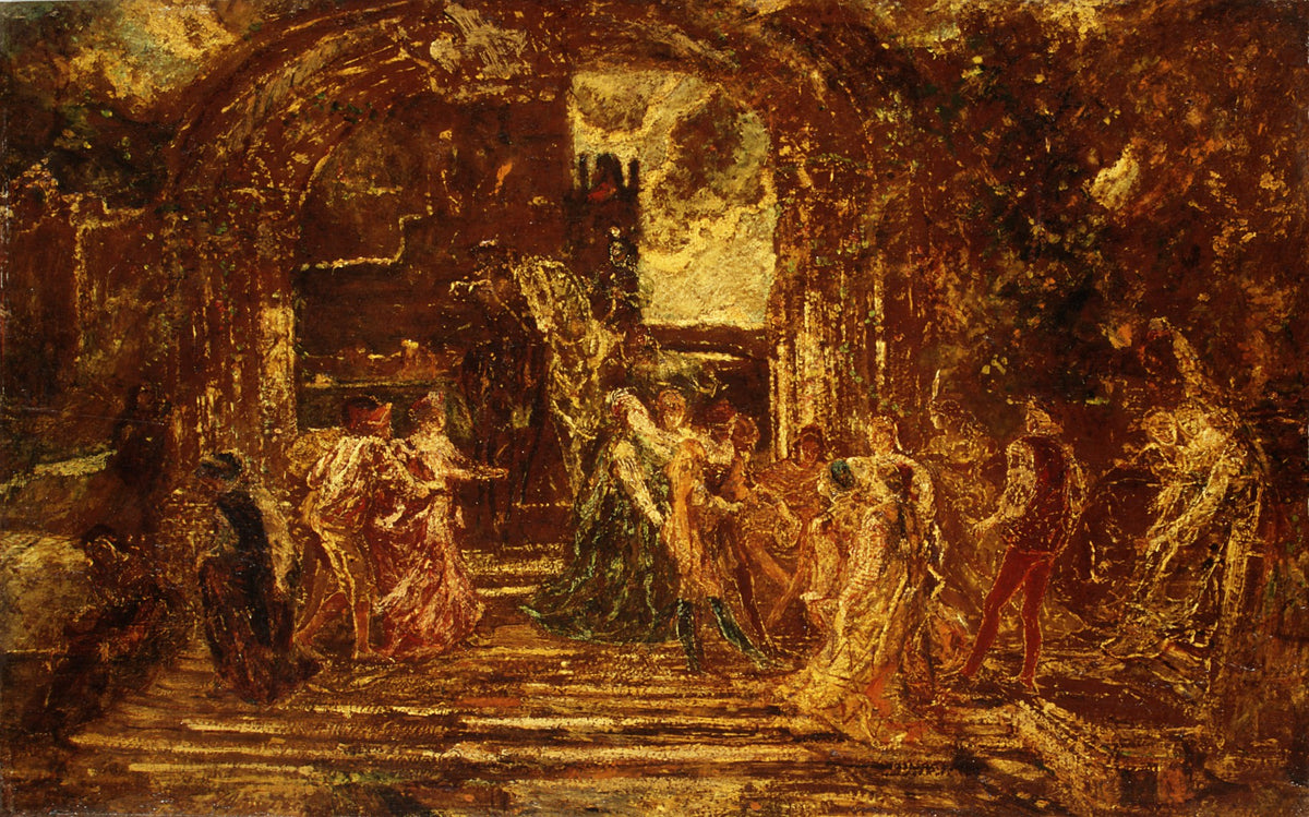 The Court of the Princess by Adolphe Monticelli - Classic Art canvas print