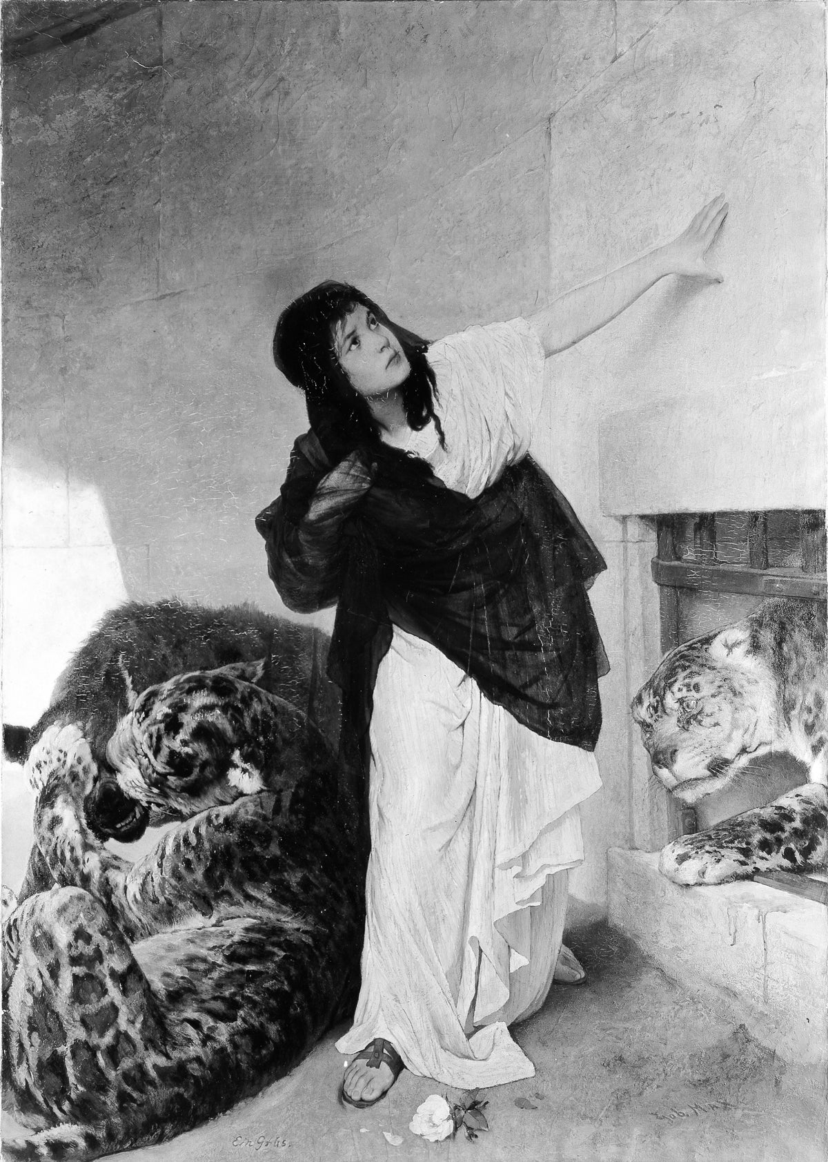 The Last Token A Christian Martyr by Gabriel Max - Oil Painting canvas print