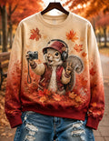 Women's Fall Animal Print Sweatshirt