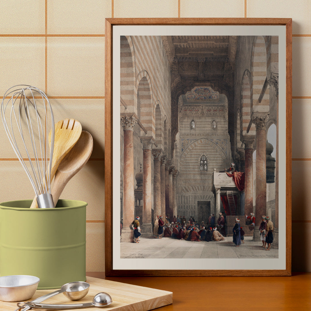 Intrieur de la mosque des Metwalys Poster by Moryarty - Oil Painting canvas print