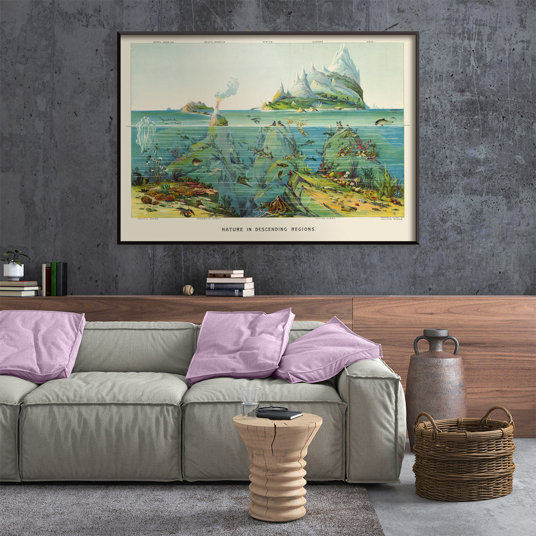 Rgions descendantes Poster by Moryarty - Oil Painting canvas print