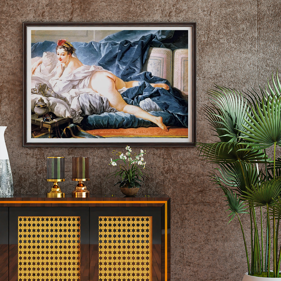 Brune Odalisque Poster by Moryarty - Oil Painting canvas print