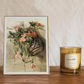 Fleurs roses dans un vase suspendu Poster by Moryarty - Oil Painting canvas print