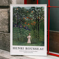 Femme marchant dans une fort exotique Poster by Moryarty - Oil Painting canvas print