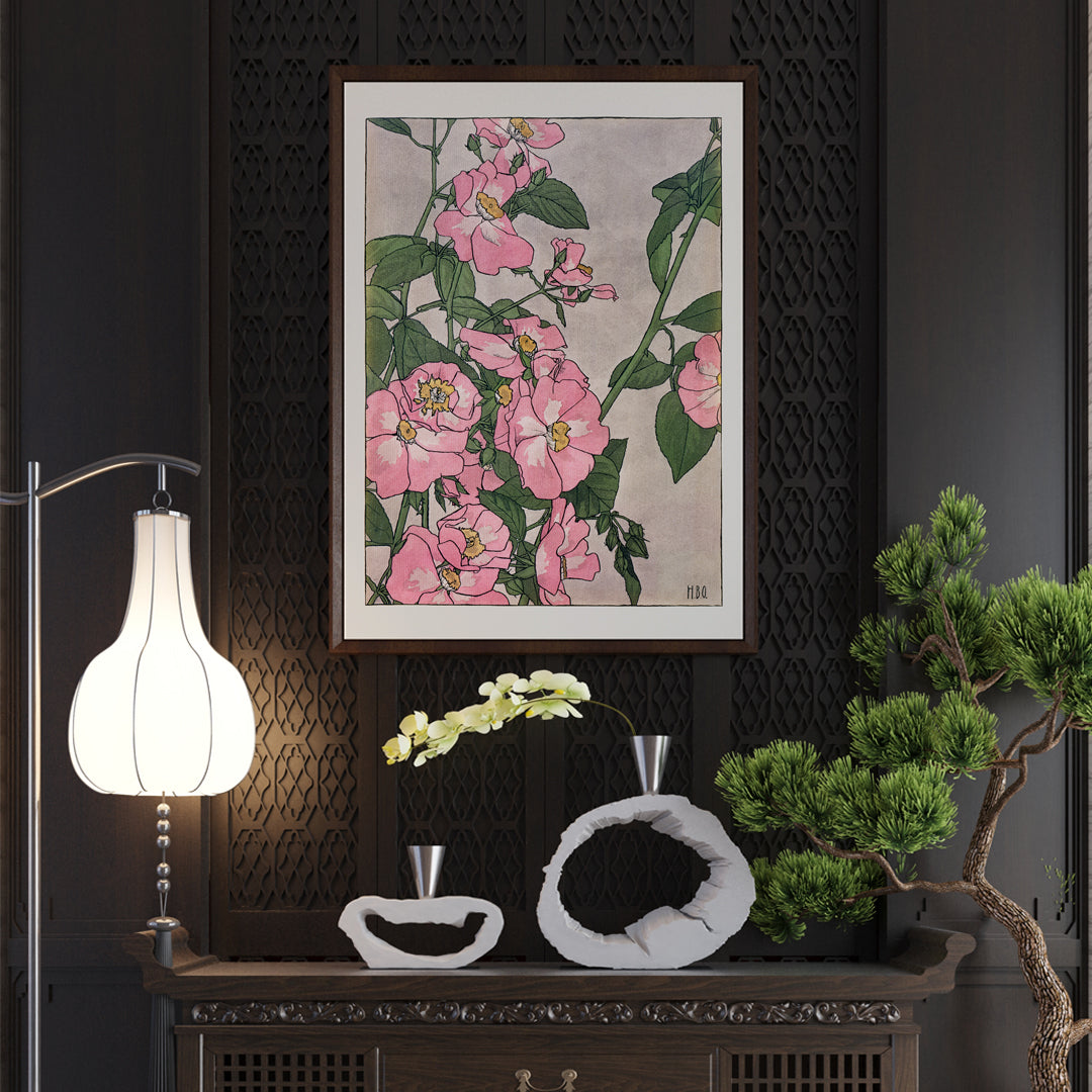Rose des prairies Poster by Moryarty - Oil Painting canvas print