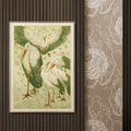 Cinq cigognes dans une prairie Poster by Moryarty - Oil Painting canvas print