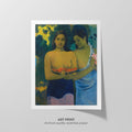 Two Tahitian Women  Gauguin  Art Print by Without A Frame - Oil Painting canvas print