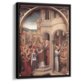 The arrival of St. Ursula and her companions in Rome to meet Pope Cyriacus, from the Reliquary of St. Ursula by Hans Memling by Hans Memling - Northern Renaissance canvas print