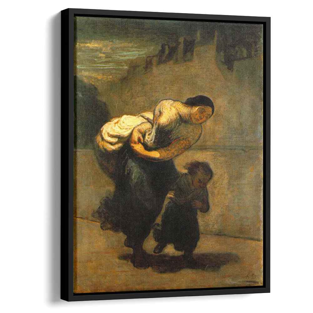 The Burden The Laundress 1853 by Honore Daumier by Honore Daumier - Realist canvas print