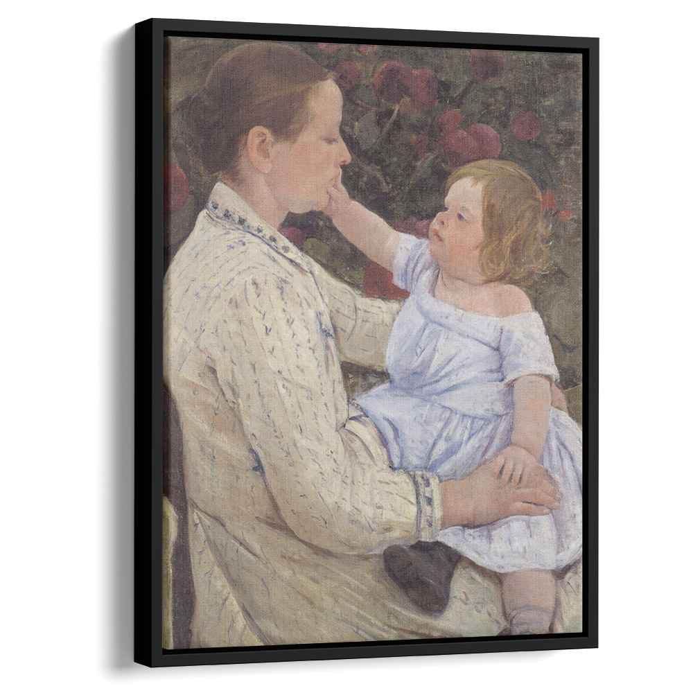 The Childs Caress 1890 by Mary Cassatt by Mary Cassatt - Impressionist canvas print