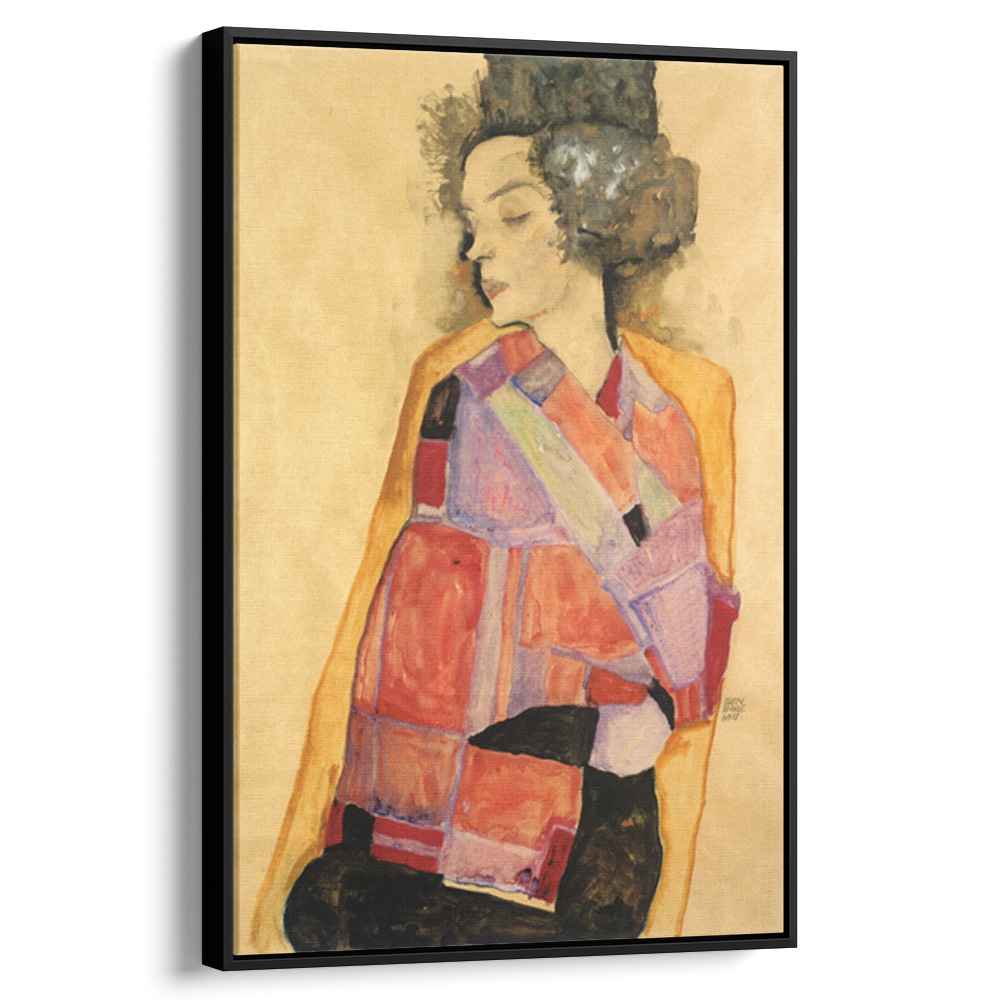 The Daydreamer Gerti Schiele 1911 by Egon Schiele by Egon Schiele - Expressionist canvas print