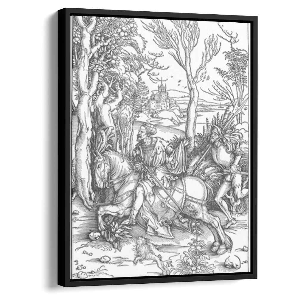 The Knight and the Landsknecht 1497 by Albrecht Durer by Albrecht Durer - Renaissance canvas print