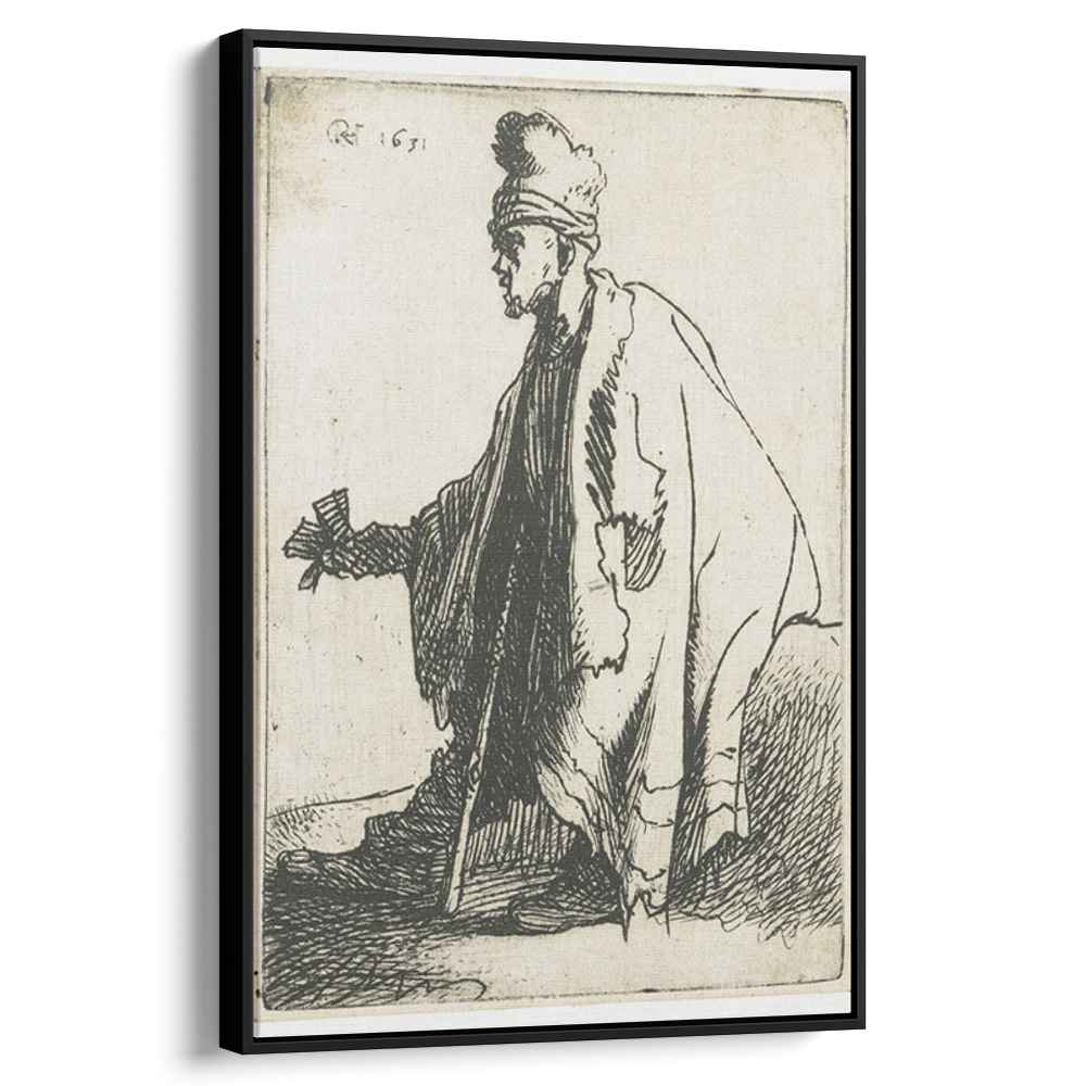 The leper Lazarus clep 1631 by Rembrandt by Rembrandt - Baroque canvas print