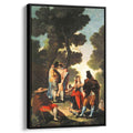 The Maja and the Masked Men 1777 by Francisco Goya by Francisco Goya - Romantic canvas print